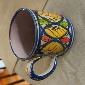 Handmade and hand painted ceramic mug